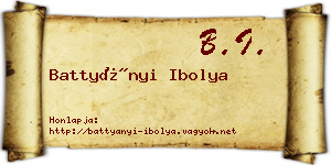 Battyányi Ibolya névjegykártya