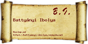 Battyányi Ibolya névjegykártya